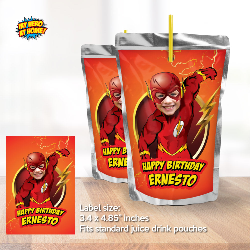Flash Photo water stickers, Flash Capri sun labels with photo, Flash party drinks. 149WJ