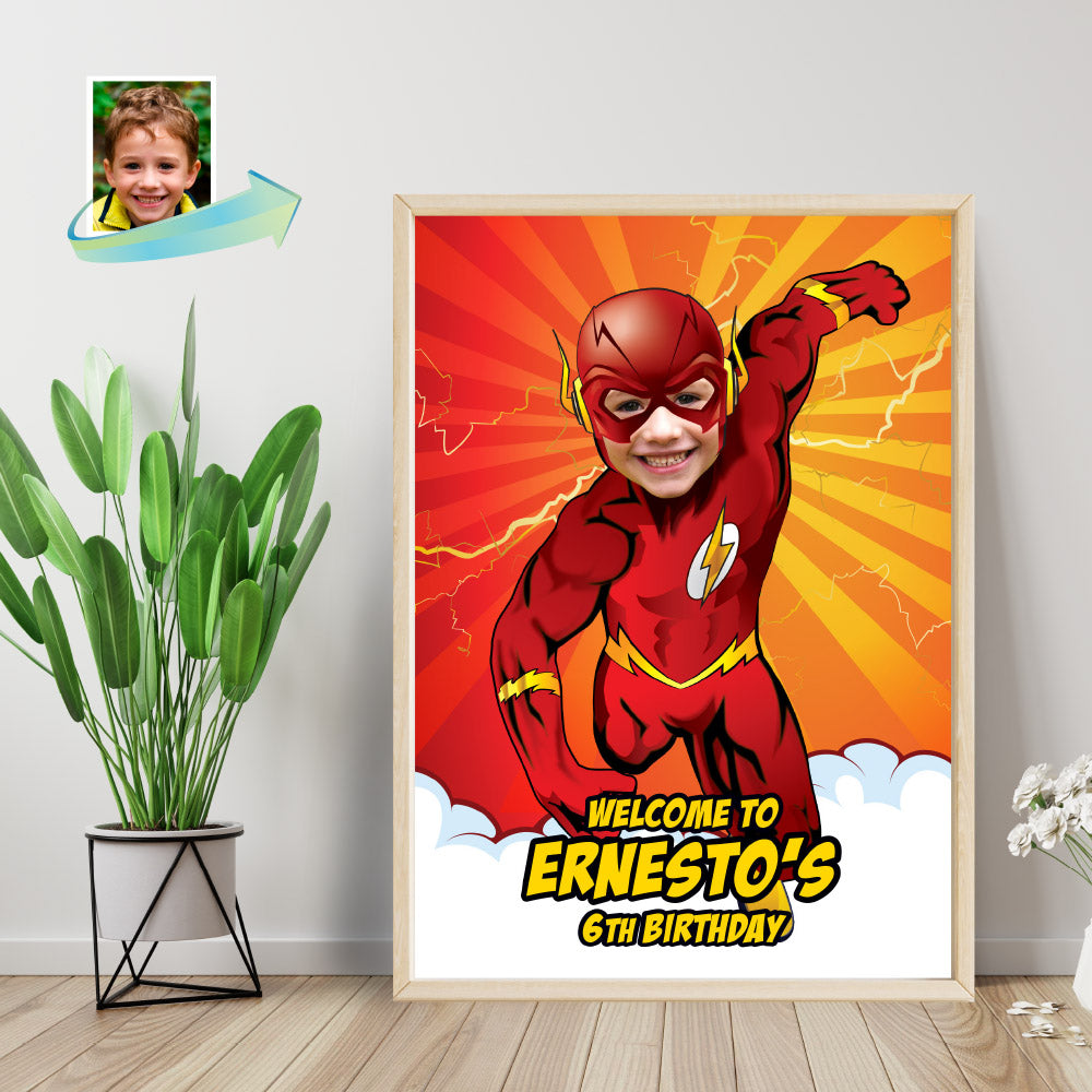 Personalized Flash welcome sign, Flash Welcome party sign, Flash birthday welcome. 149WS