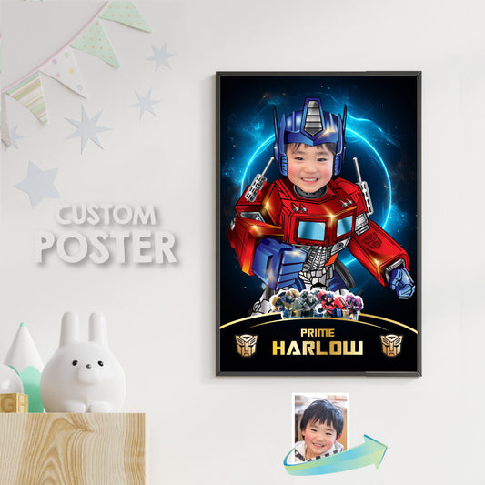 Optimus Prime Print with photo, Optimus Prime printable gifts, Optimus Prime party Decor. 2037