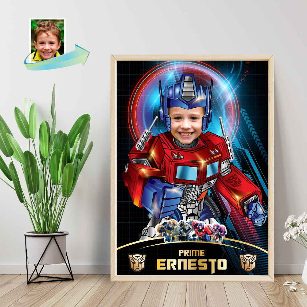 Optimus Prime gifts with photo, Optimus Prime photo poster, Prime Welcome sign. 2040