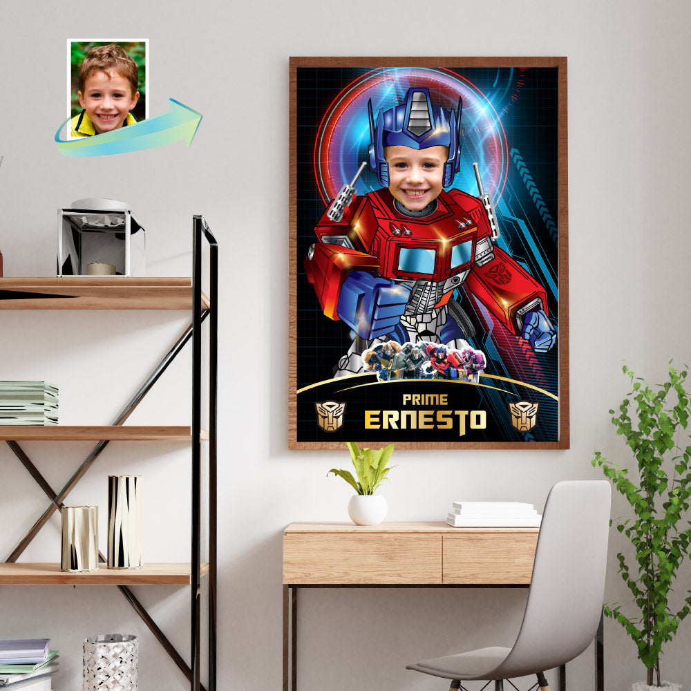 Optimus Prime gifts with photo, Optimus Prime photo poster, Prime Welcome sign. 2040