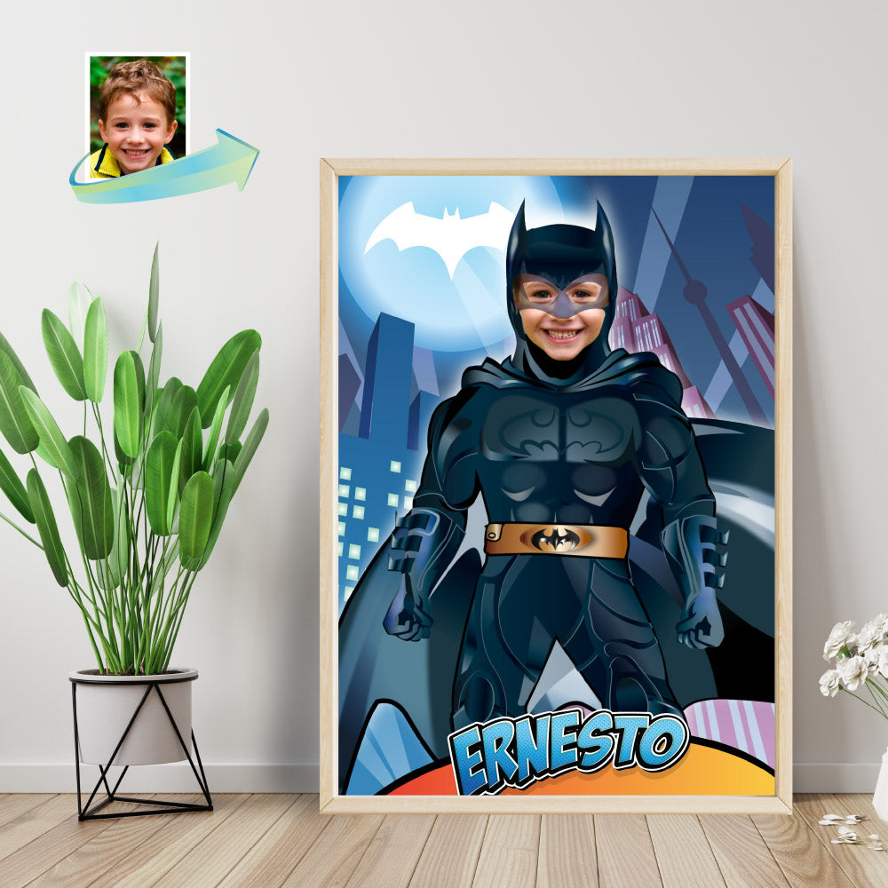Custom Batman Gifts, Batman Room Decor, Batman Wall, Custom Batman Poster, Batman Decor. 215PG