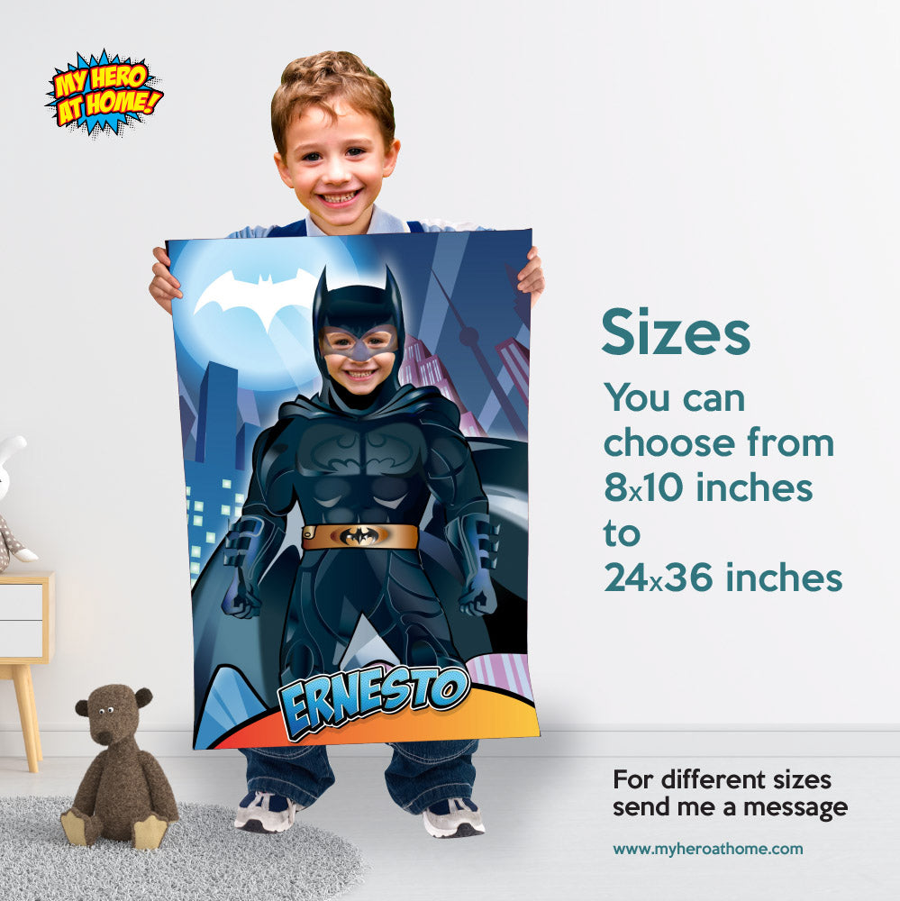 Custom Batman Gifts, Batman Room Decor, Batman Wall, Custom Batman Poster, Batman Decor. 215PG