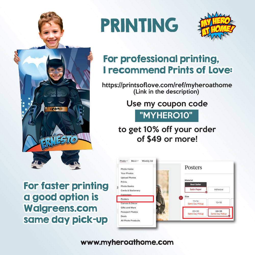 Custom Batman Gifts, Batman Room Decor, Batman Wall, Custom Batman Poster, Batman Decor. 215PG