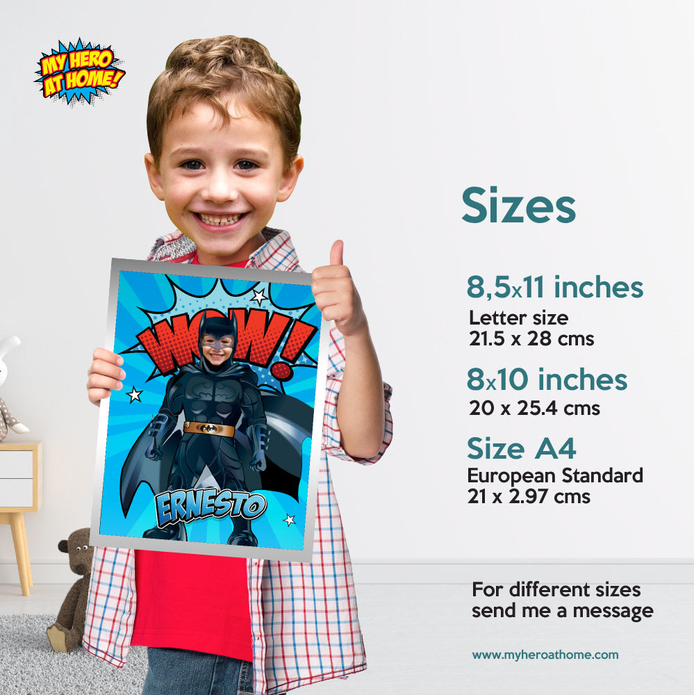 Printable Batman gifts, Batman print with photo, Batman Room Decor, Batman Wall Decor, Batman t-shirt with photo. 215PS