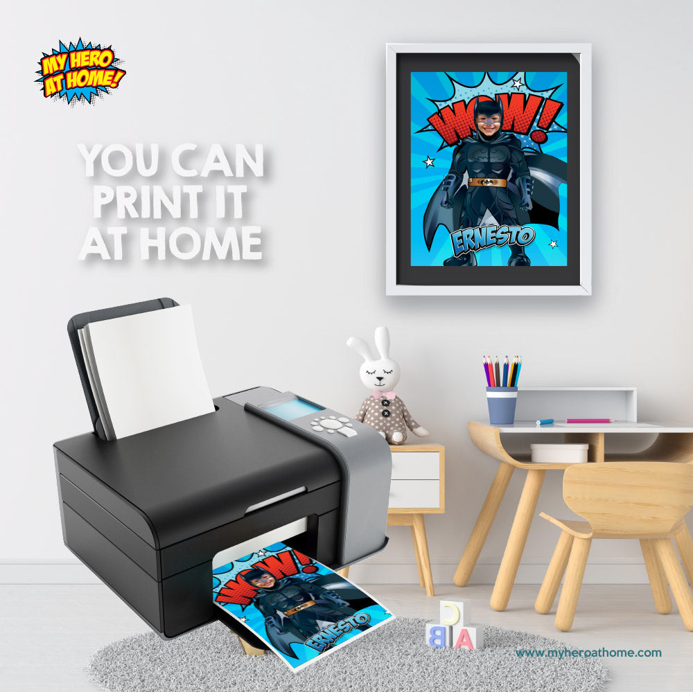 Printable Batman gifts, Batman print with photo, Batman Room Decor, Batman Wall Decor, Batman t-shirt with photo. 215PS