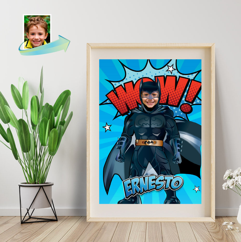 Printable Batman gifts, Batman print with photo, Batman Room Decor, Batman Wall Decor, Batman t-shirt with photo. 215PS