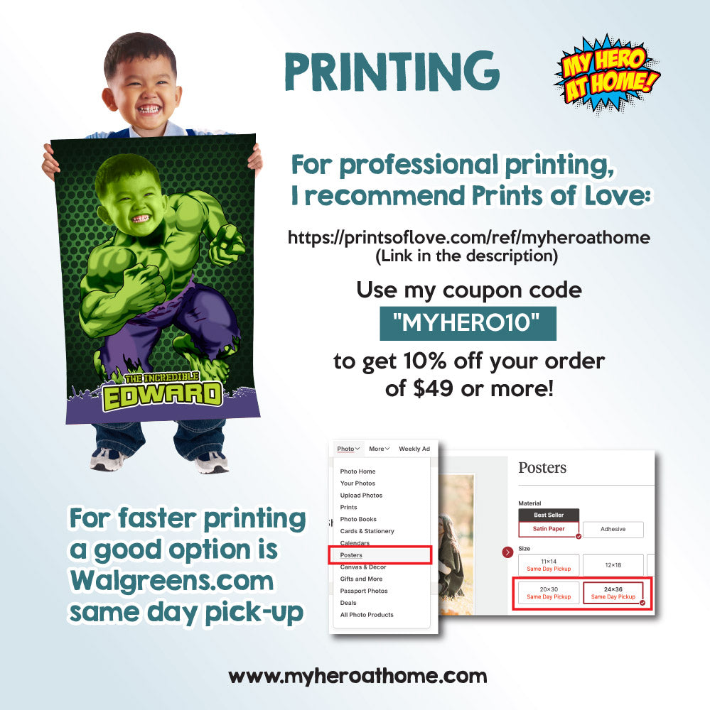 Custom Hulk Printable gift, Hulk Wall gift, Printable Hulk gift with photo, Hulk Print Gift 2181