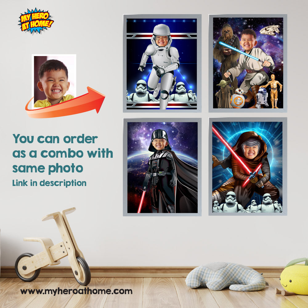 Five Superheroes printable Gifts with your child as the star, 5 prints Super heroes prints gifts. 2204E