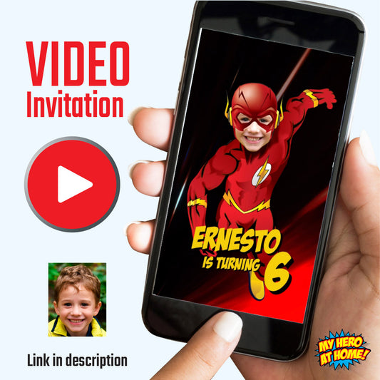 Flash Video Invitation, Flash birthday video invite, Flash animated party invitation, Get here in a flash video invite. 149V