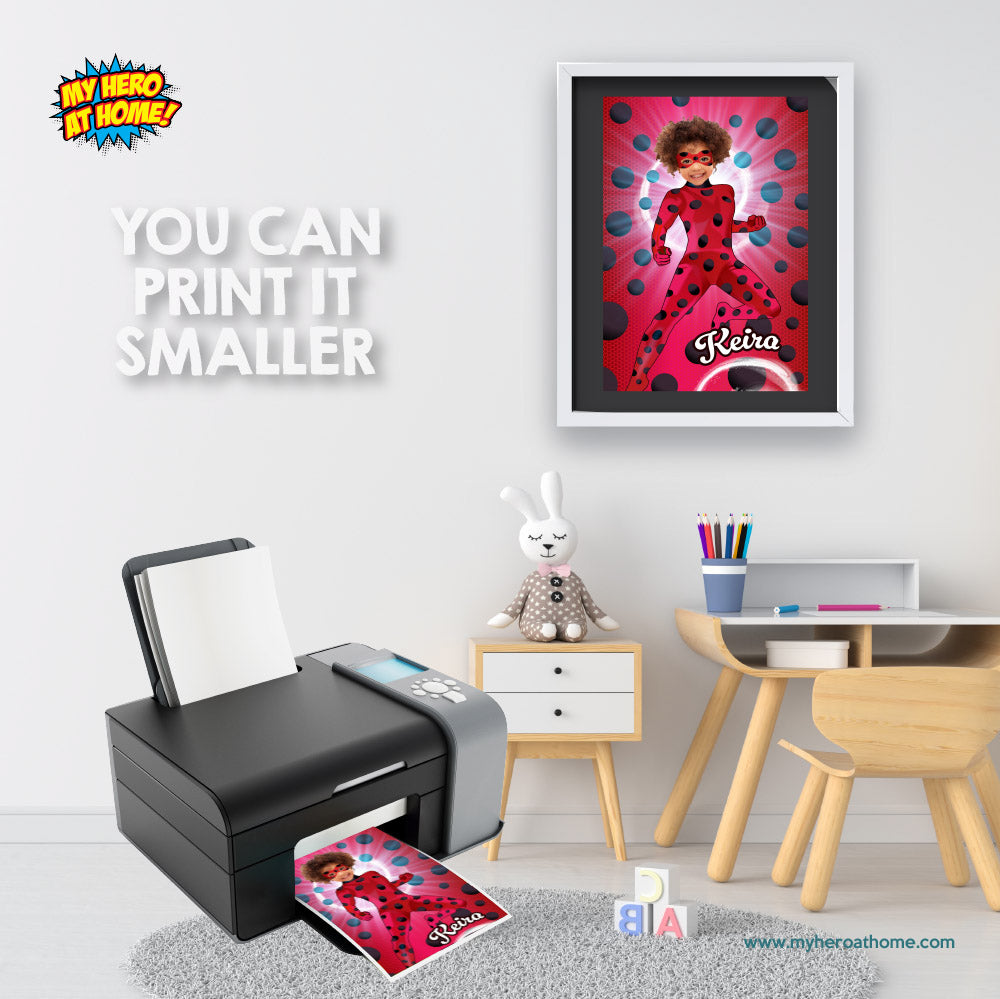 Miraculous Ladybug Photo Poster, Miraculous gift with photo, Miraculous Ladybug Prints, Ladybug Wall Decor. 2283PG