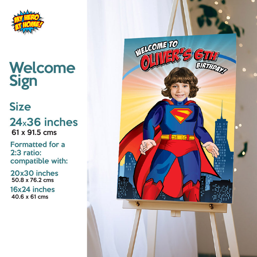 Bundle Superman Birthday Party decoration, Custom Superman Backdrop. 2308B4