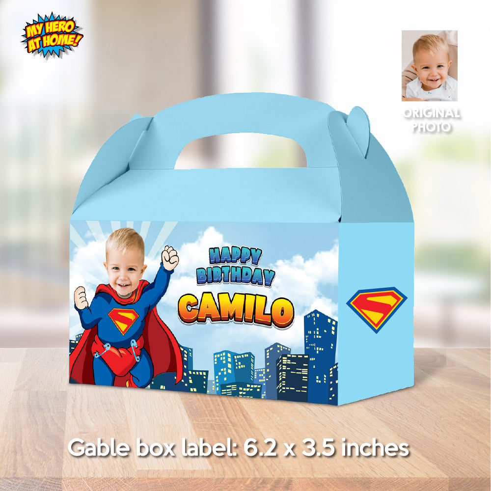 Personalized Super Baby Candy Box party favor, Baby Superman Gift Box with photo. 2335GB