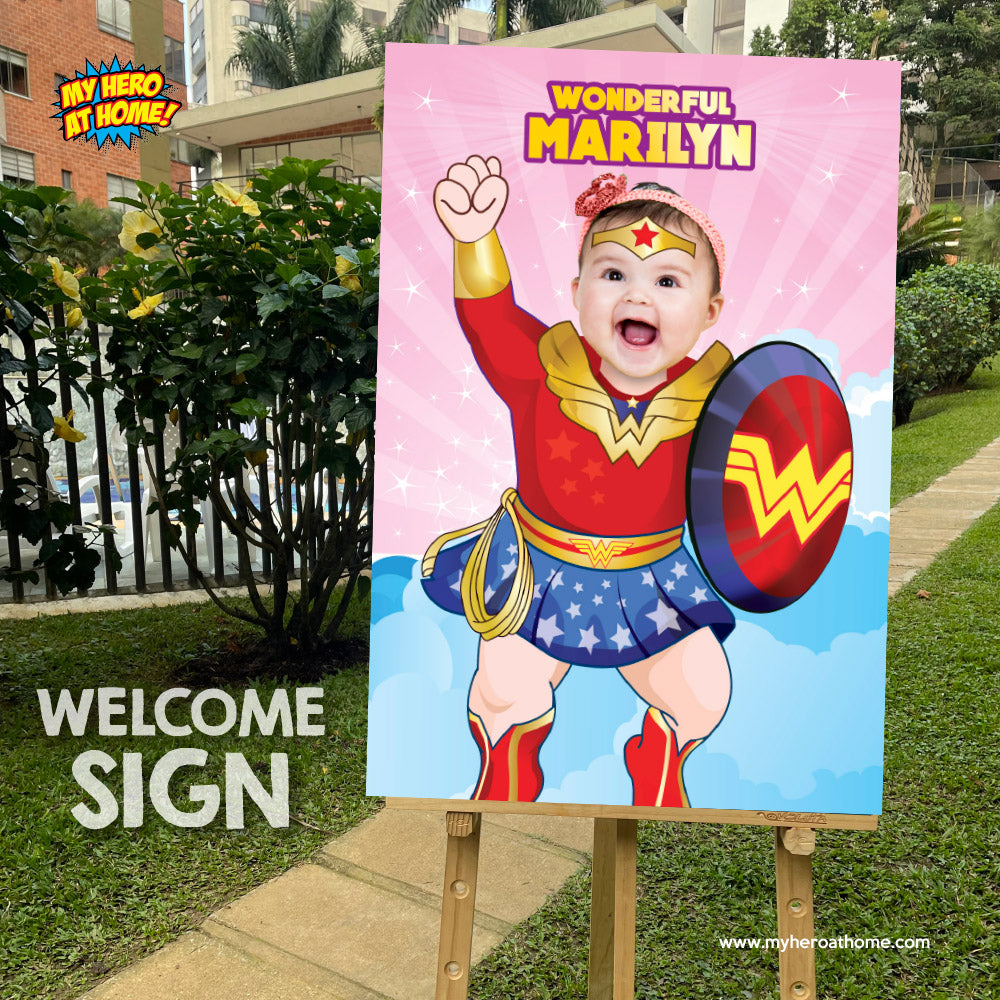 Baby Wonder Woman Poster, Baby Wonder gift Gift, Wonder baby girl Nursery. 427