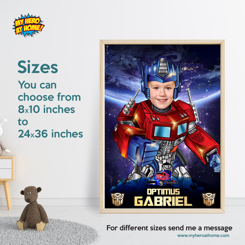 Optimus Prime Poster, Optimus Prime Decor, Optimus Prime backdrop, Optimus Prime party Decor, Optimus Prime photo poster. 484