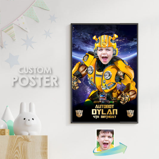 Bumblebee Poster with photo, Bumblebee Decor, Bumblebee party Decor, Bumblebee wall. 485