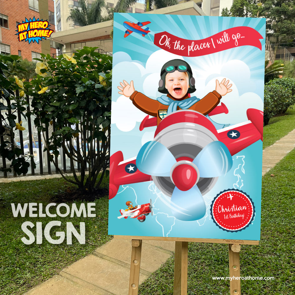 Airplane Poster with photo, Airplane Room Decor, Airplane printable Gifts for kids, Airplane Wall. 585