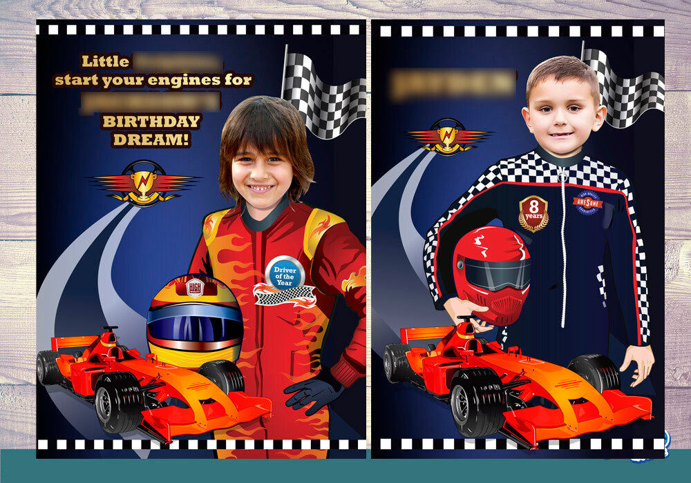 Custom Race Car Poster, Race Car Decoration, Race Car Room Decor, Race Car Gifts, Race Car Party Decor, Race car Wall. 568