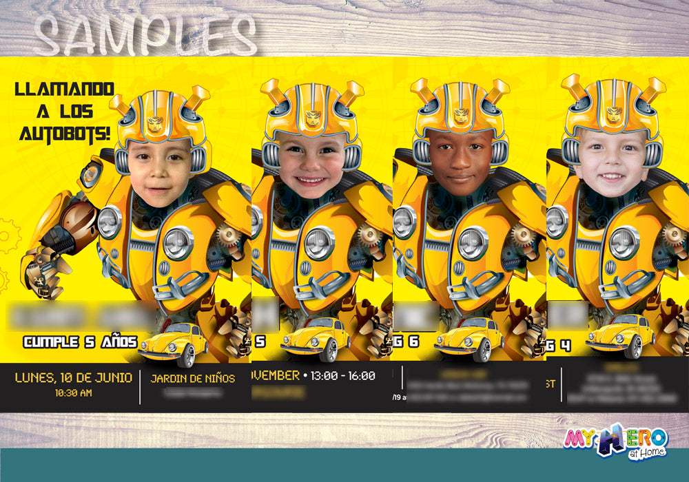 Bumblebee Invitation, Bumblebee photo invitation, Bumblebee Digital, Bumblebee thank you, Bumblebee favor tag. 291C