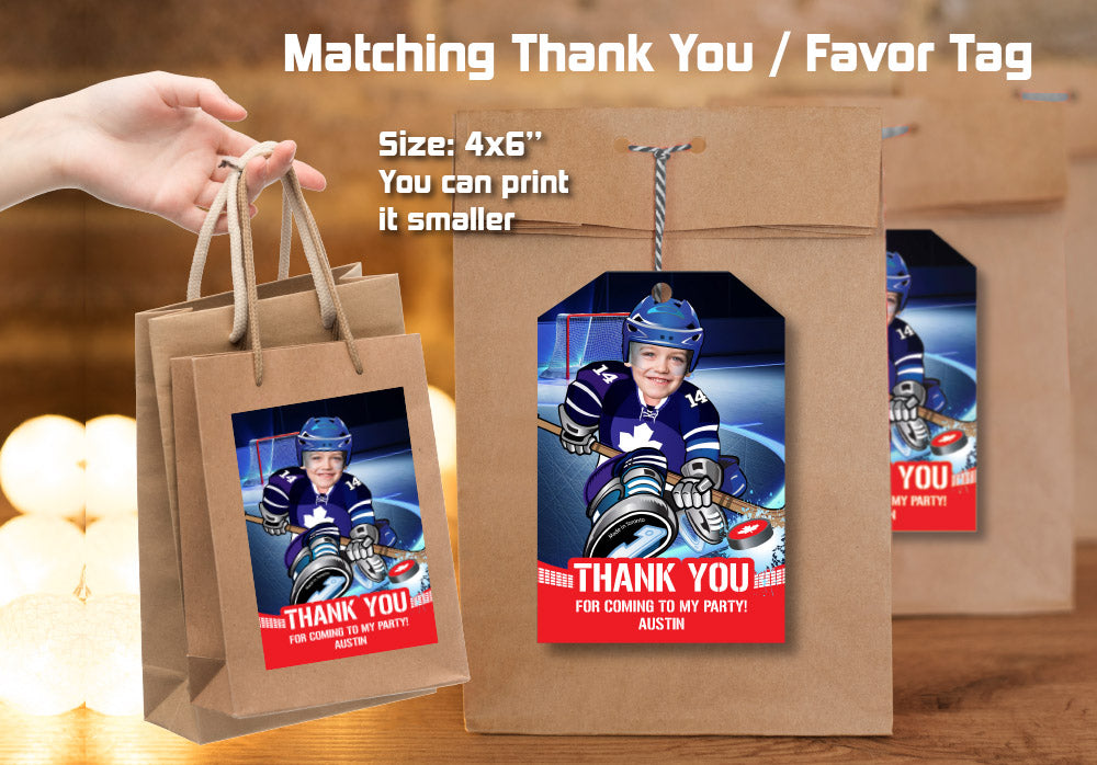 Toronto Maple Leafs Invitation, Toronto Maple Leafs photo invitation, Toronto Maple Leafs Digital Invitation. 308C