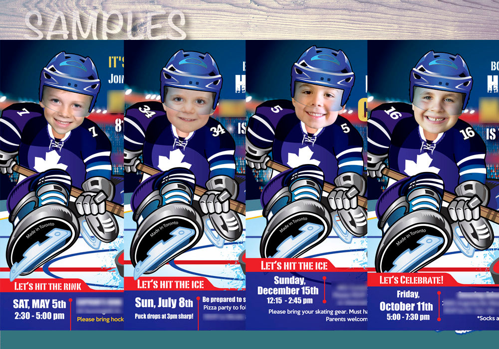 Toronto Maple Leafs Invitation, Toronto Maple Leafs photo invitation, Toronto Maple Leafs Digital Invitation. 308C