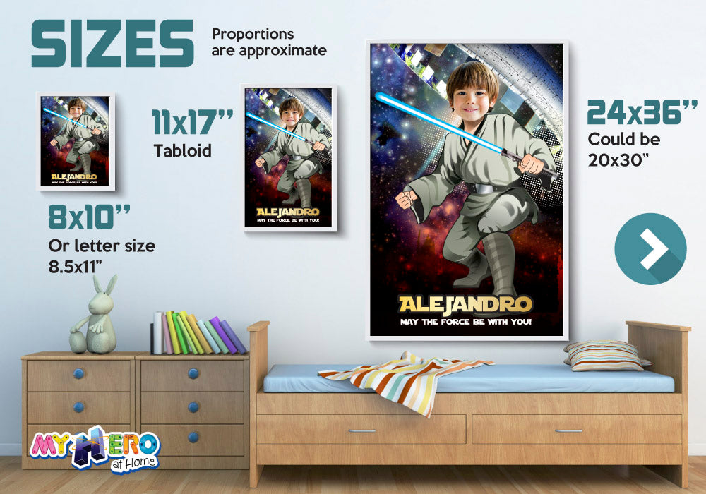 Jedi Photo Poster, Custom Star Wars gift, Jedi Fans gifts, Jedi theme Party, Star Wars Poster, Jedi Backdrop. 344