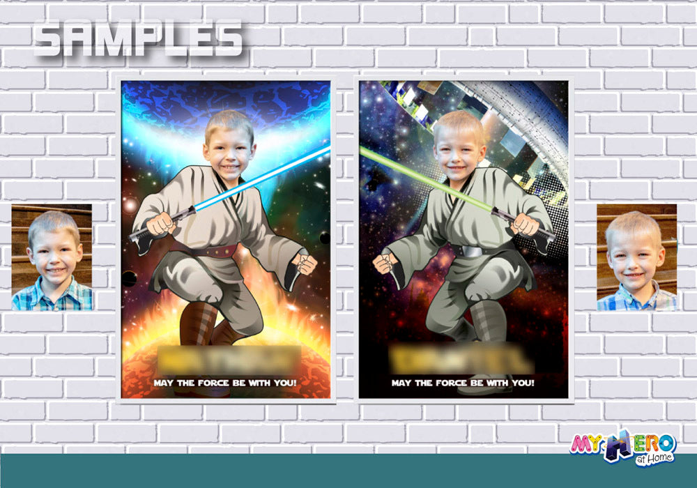 Custom Jedi Poster with photo, Star Wars gift, Jedi Fans gifts, Jedi Party Decor, Star Wars Poster, Star Wars Backdrop. 357