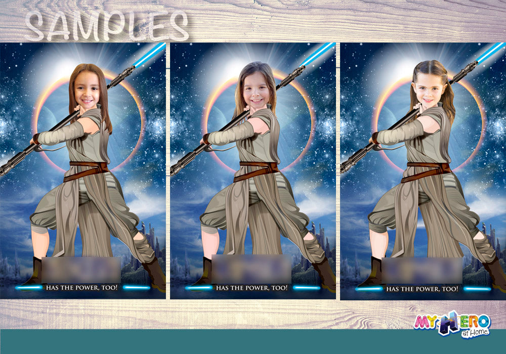 Jedi Rey Poster, Girl Star Wars Poster, Jedi Rey Decor, Custom Star Wars Poster for girls, Star Wars Girls Ideas, Jedi Rey Gifts. 360
