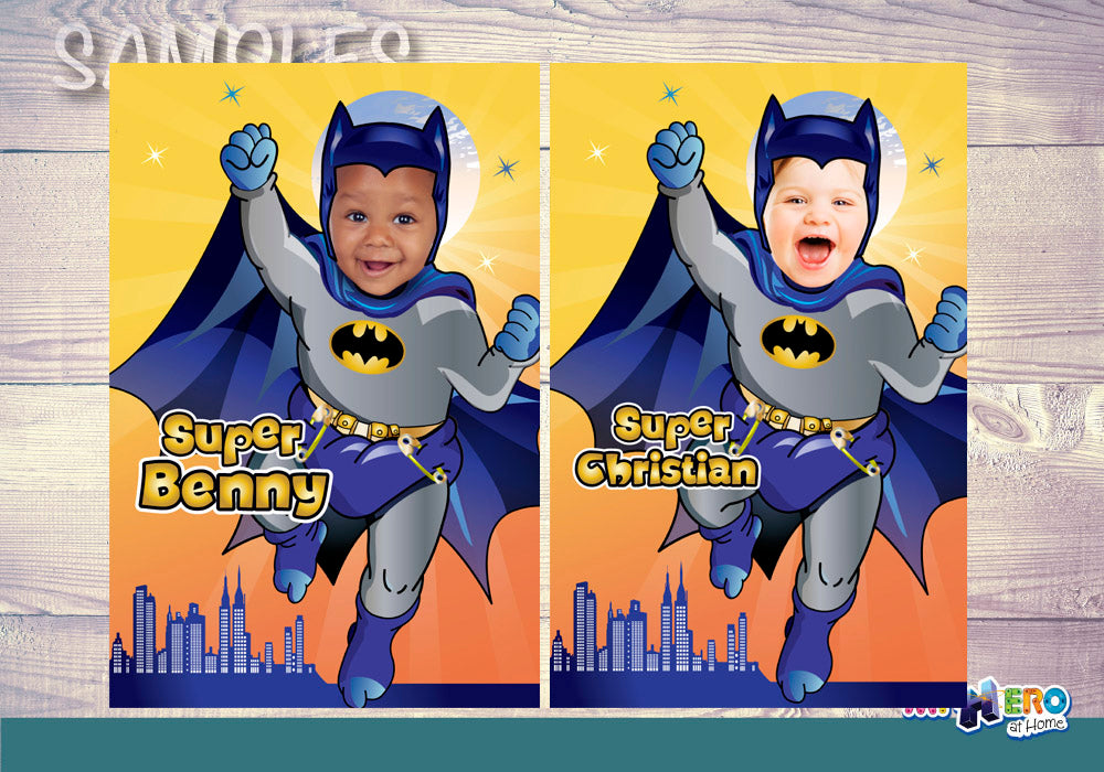 Baby Batman Poster with photo, Baby Batman Nursery Decor, Batman Baby Gifts. 364