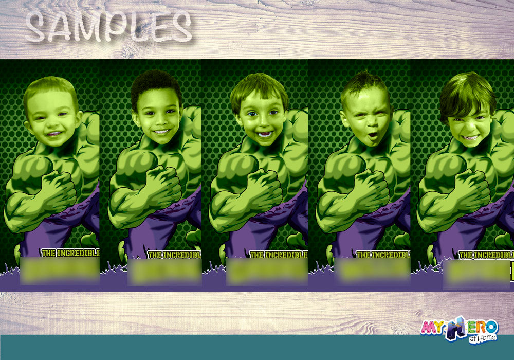 Printable Hulk photo gift, Hulk poster with photo, Room decor themed Hulk. 366