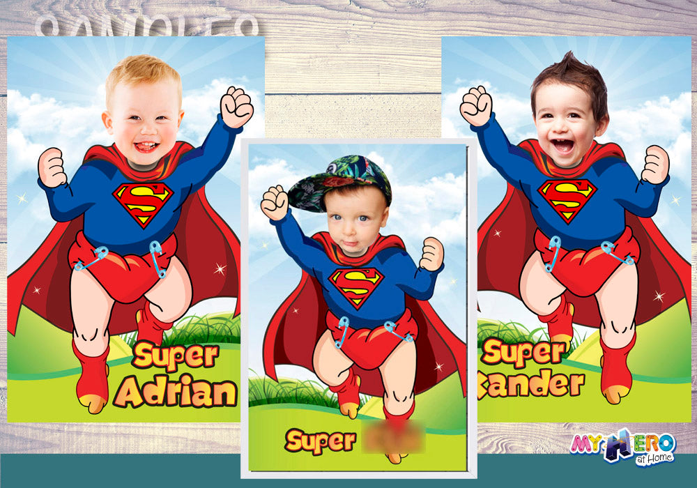 Baby Superman Poster with photo, Baby Superman Gifts, Baby Superman Nursery, Baby Superman Wall Decor. 368