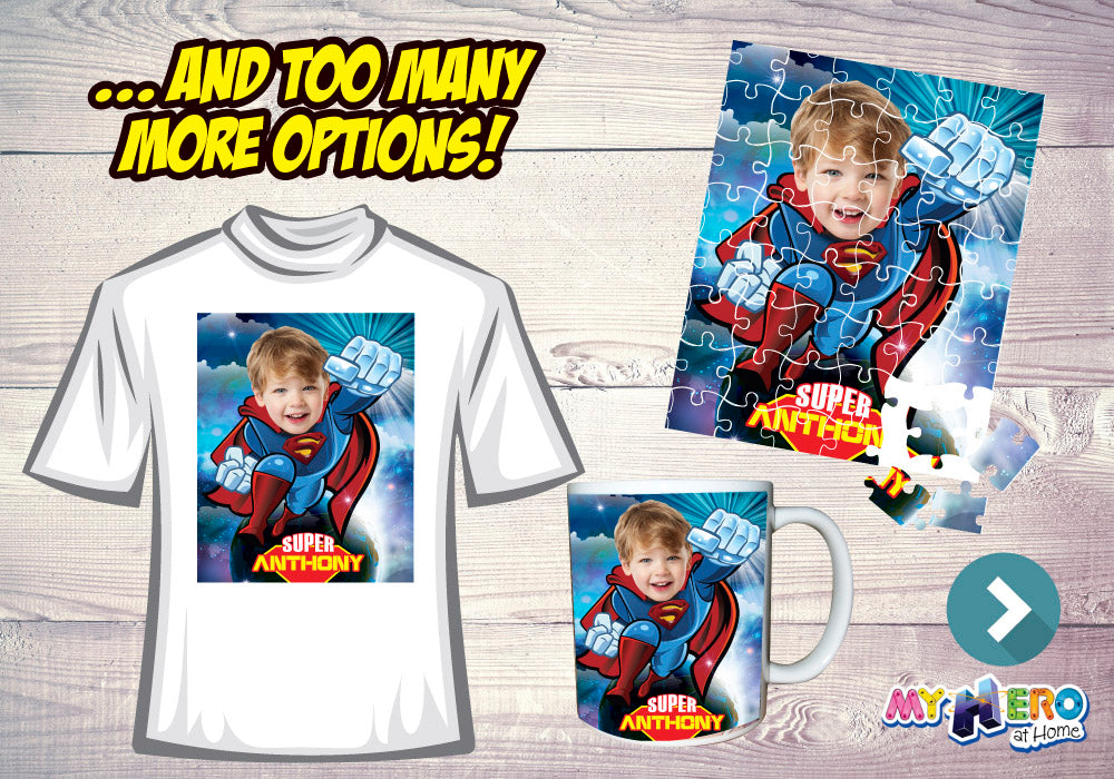 Superman Poster with photo, Superman decor, Superman gift, Superman wall, Super Backdrop. 369