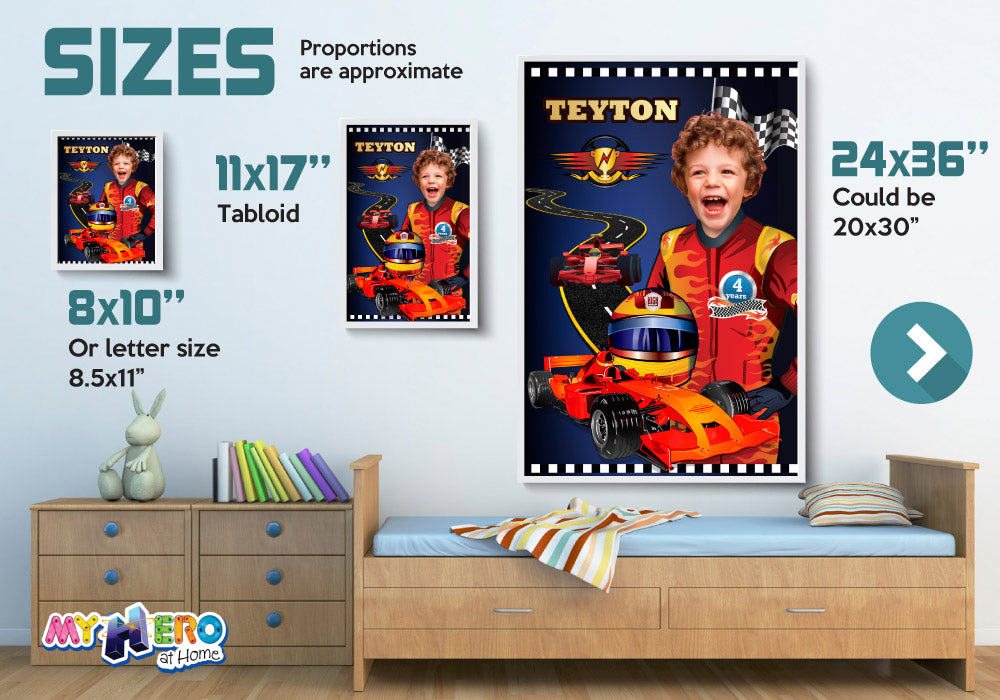 Race Car Poster, Formula One Poster, Grand Prix Poster, Race Car Decoration, Race Car Room Decor, Race Car Gifts, Race Car Party Decor. 375