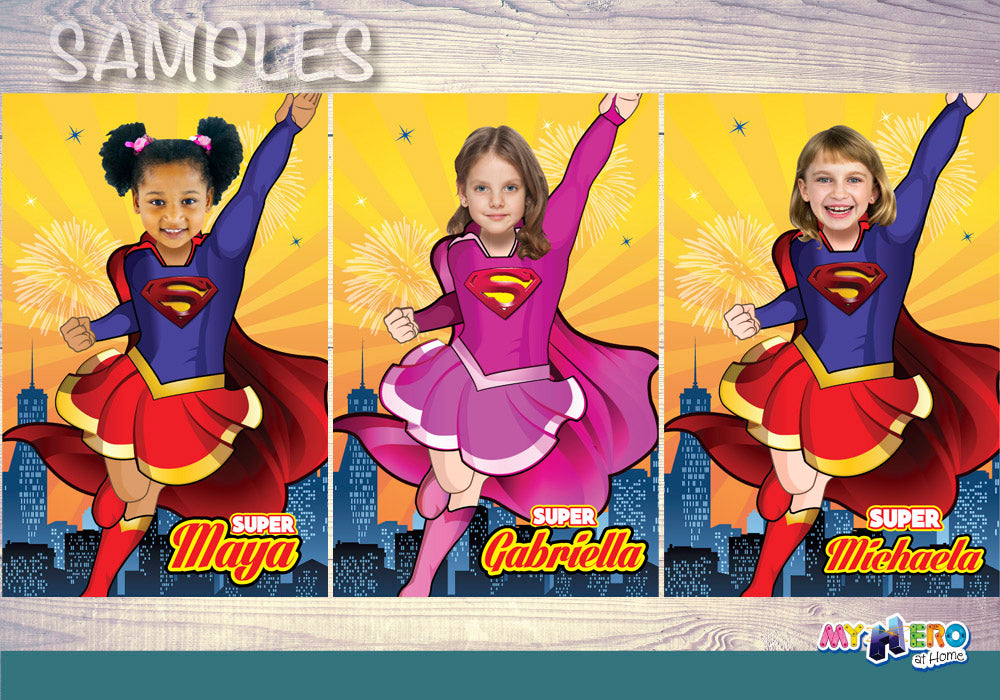 Supergirl printable gift with your photo, Supergirl Photo Poster. 398