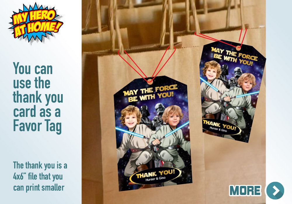 Jedi Siblings Invitation, Joint Star Wars Birthday, Joint Jedi Party Ideas, Joint Star Wars Party, Twins Jedi theme party Party. 423V