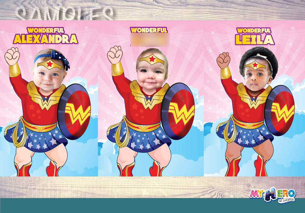 Baby Wonder Woman Poster, Baby Wonder gift Gift, Wonder baby girl Nursery. 427