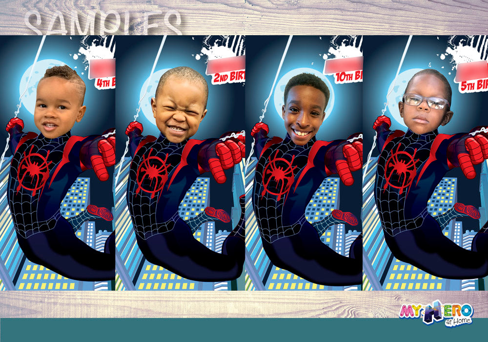 Miles Morales Poster with your kid as the star, Custom Miles Morales printable gift. 428