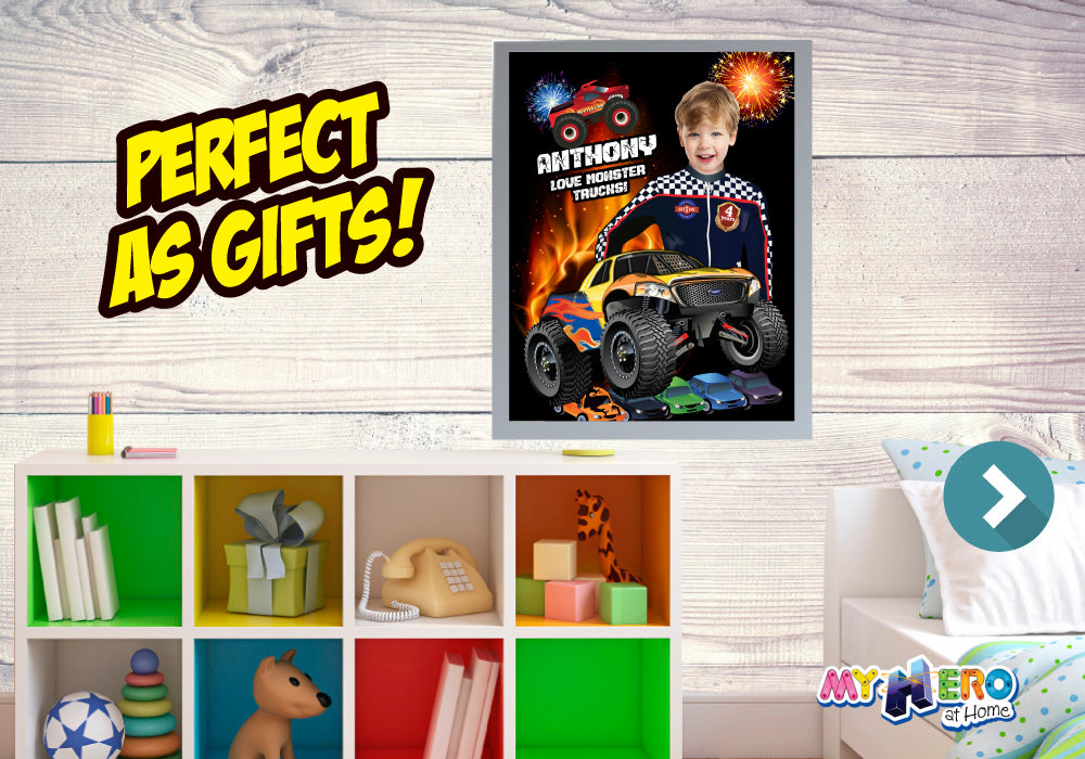 Monster Truck Photo Poster, Monster Truck Decor, Monster Jam Poster, Monster Truck Room Decor, Monster Truck Gifts. 452