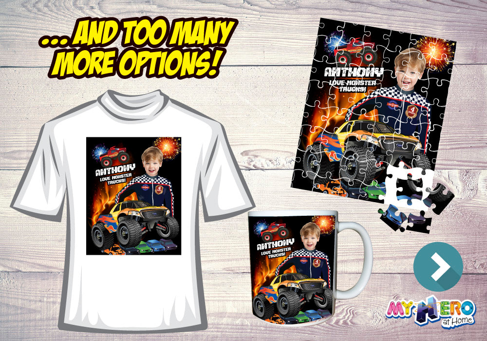 Monster Truck Photo Poster, Monster Truck Decor, Monster Jam Poster, Monster Truck Room Decor, Monster Truck Gifts. 452