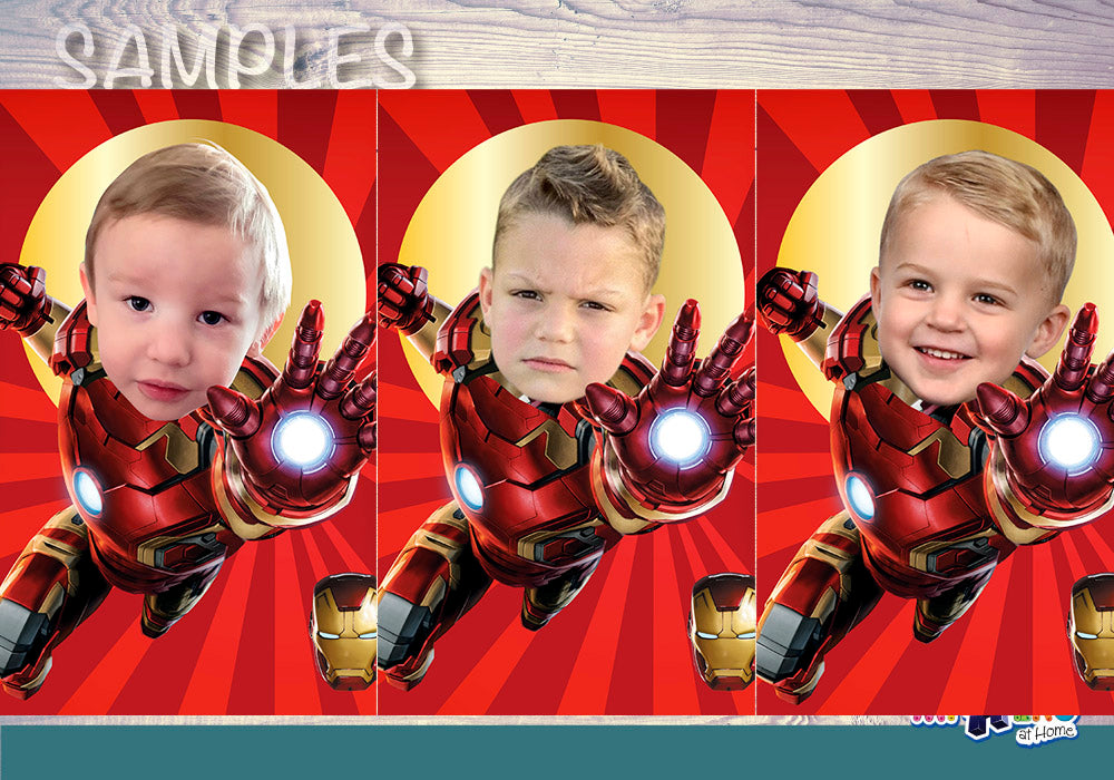 Printable Ironman Gifts with photo, Custom Iron Man Decor, Custom Ironman Print. 475B