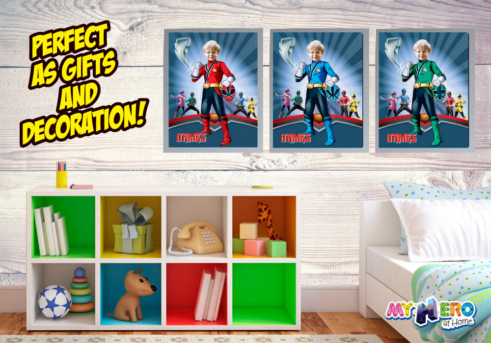 Power Rangers Poster with your photo, Power Rangers printable gift. 464