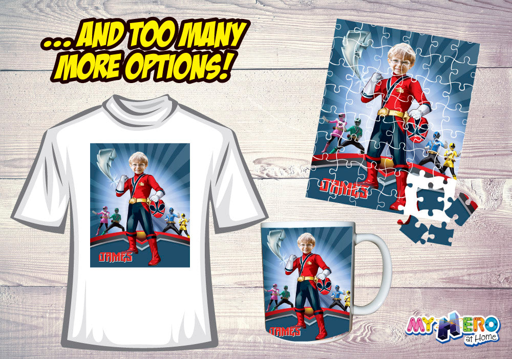 Power Rangers Poster with your photo, Power Rangers printable gift. 464