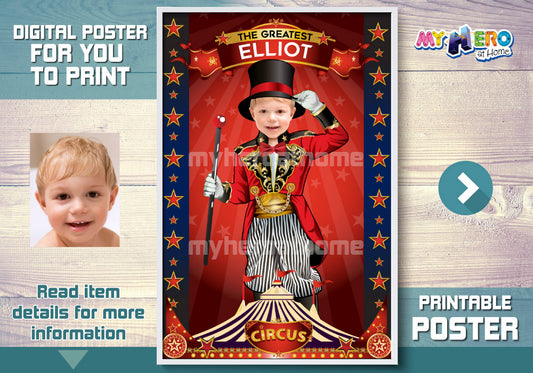 Circus Poster, Ringmaster Poster, Ringleader Poster, Circus Decoration, Circus Room Decor, Circus Gifts, Circus Party Decor. 508