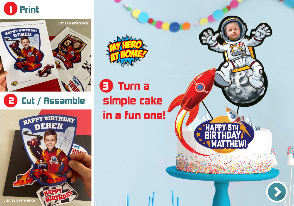Astronauts Cake topper, Astronauts cake decoration, Astronauts cupcakes, Astronauts personalized cake, Astronauts DIY Party. 539