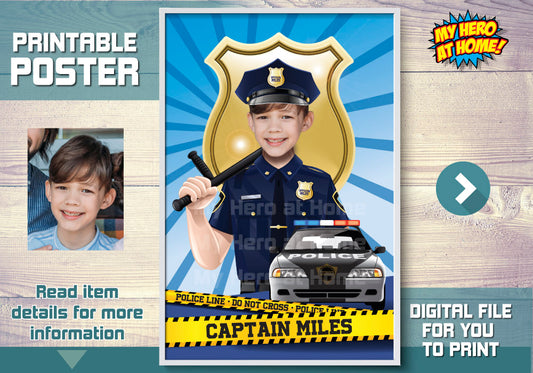 Police Poster, Police Decoration, Police Room Decor, Police Gifts, Police Party Decor, Police Wall, Police party, Policeman poster. 573