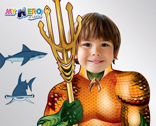 Aquaman Invitations. Custom Aquaman Party Invitations. Aquaman photo invitations.