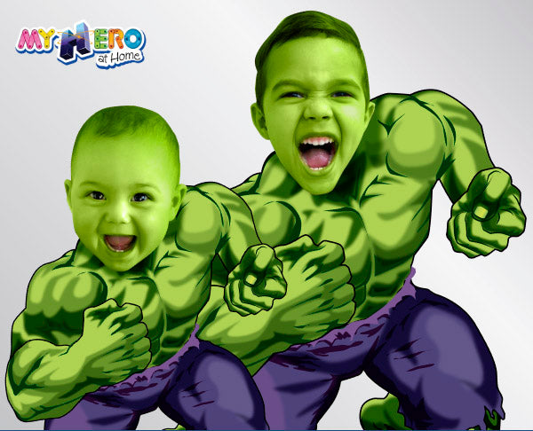 Hulk Party Invitations. Hulk photo invitations.