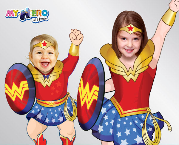 Wonder Girl Party Invitations. Wonder Girl photo invitations.