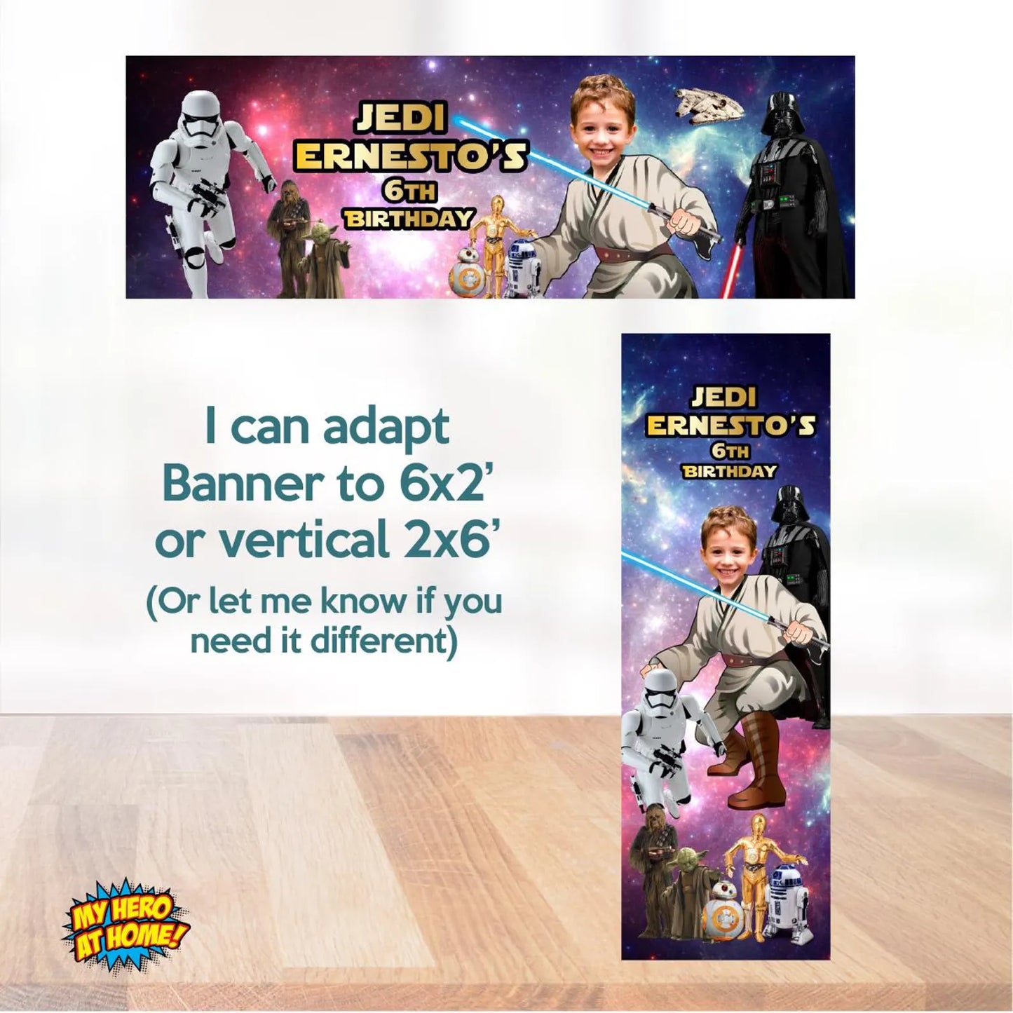 Personalized Star Wars Jedi Party matching items Bundle, Backdrop, Cake, Welcome Sign. 005B4