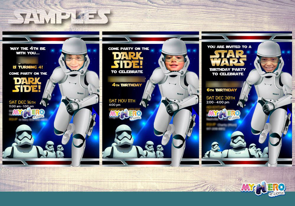 Printable Stormtrooper Gifts with your kid as the star, Custom Star Wars Droids Gift Decor. 362GF